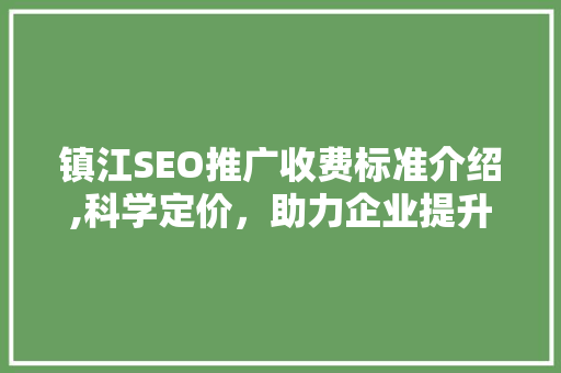 镇江SEO推广收费标准介绍,科学定价，助力企业提升网络竞争力