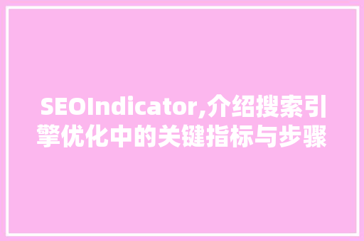 SEOIndicator,介绍搜索引擎优化中的关键指标与步骤