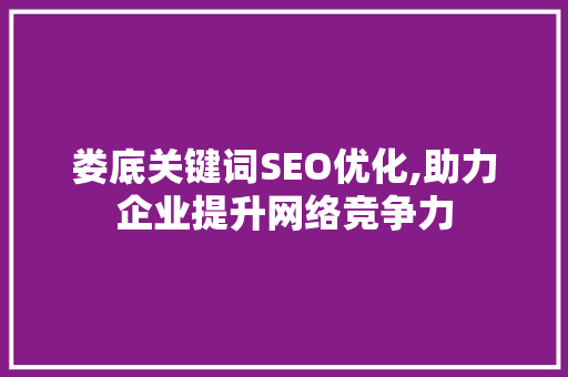 娄底关键词SEO优化,助力企业提升网络竞争力