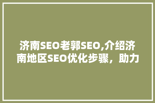 济南SEO老郭SEO,介绍济南地区SEO优化步骤，助力企业互联网营销腾飞