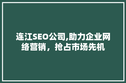 连江SEO公司,助力企业网络营销，抢占市场先机