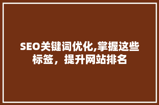 SEO关键词优化,掌握这些标签，提升网站排名