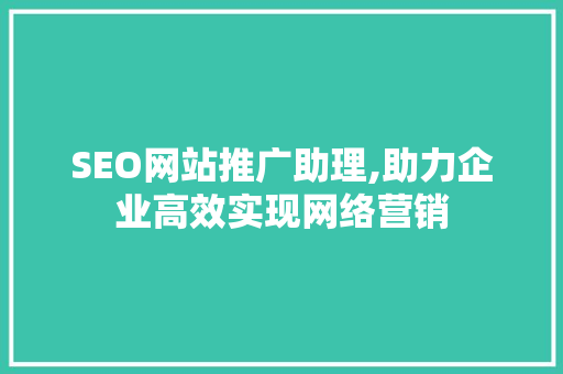 SEO网站推广助理,助力企业高效实现网络营销
