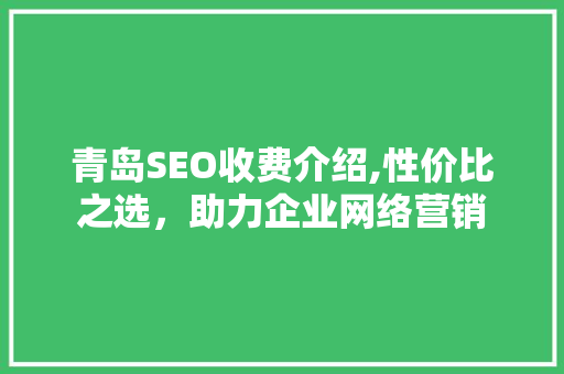青岛SEO收费介绍,性价比之选，助力企业网络营销