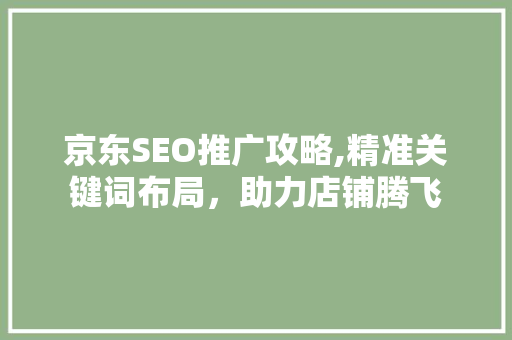 京东SEO推广攻略,精准关键词布局，助力店铺腾飞