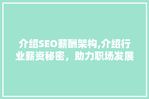 介绍SEO薪酬架构,介绍行业薪资秘密，助力职场发展