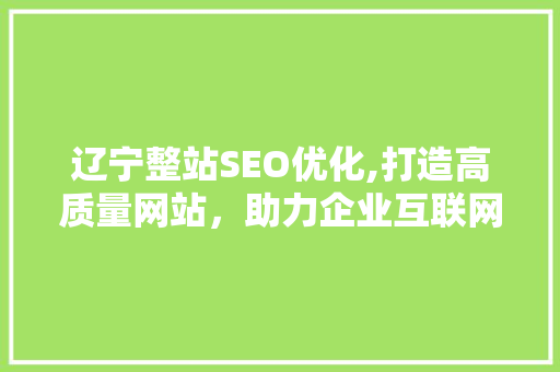 辽宁整站SEO优化,打造高质量网站，助力企业互联网发展