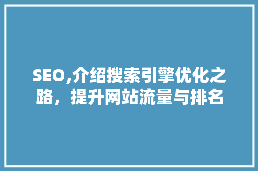 SEO,介绍搜索引擎优化之路，提升网站流量与排名