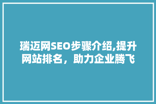 瑞迈网SEO步骤介绍,提升网站排名，助力企业腾飞
