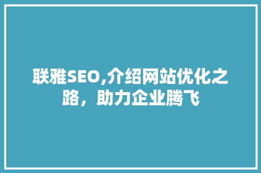 联雅SEO,介绍网站优化之路，助力企业腾飞