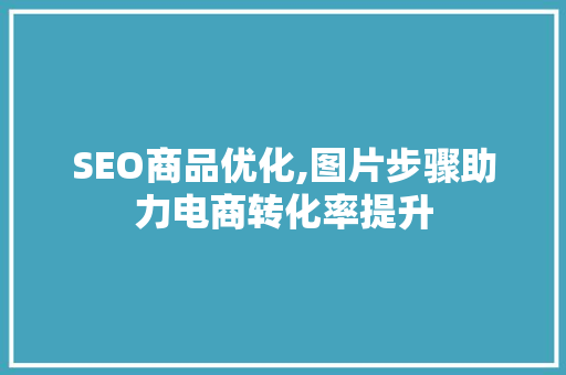 SEO商品优化,图片步骤助力电商转化率提升