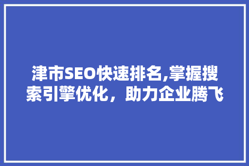 津市SEO快速排名,掌握搜索引擎优化，助力企业腾飞