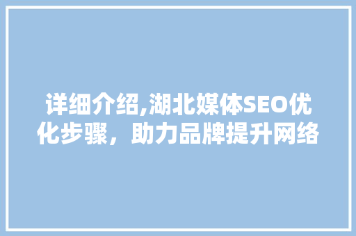 详细介绍,湖北媒体SEO优化步骤，助力品牌提升网络曝光度