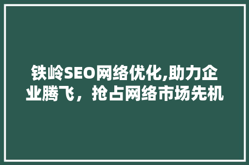 铁岭SEO网络优化,助力企业腾飞，抢占网络市场先机