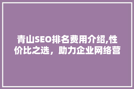 青山SEO排名费用介绍,性价比之选，助力企业网络营销