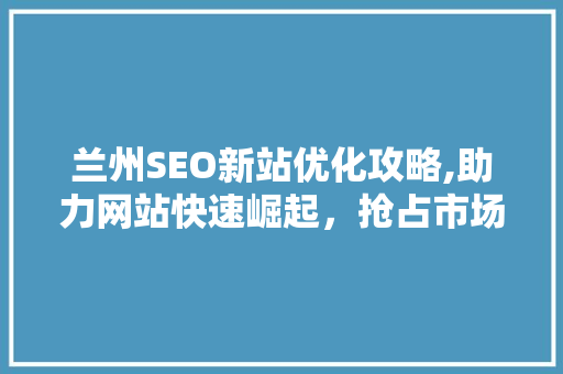兰州SEO新站优化攻略,助力网站快速崛起，抢占市场先机  第1张