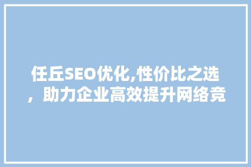 任丘SEO优化,性价比之选，助力企业高效提升网络竞争力  第1张