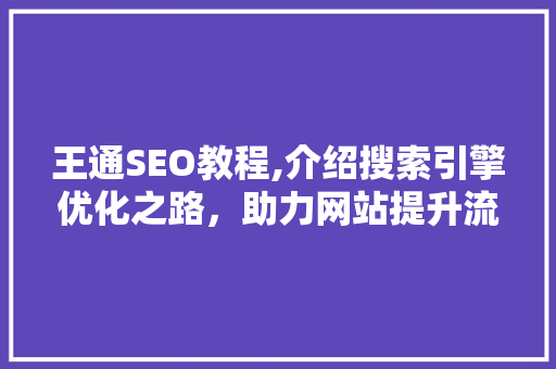 王通SEO教程,介绍搜索引擎优化之路，助力网站提升流量与排名  第1张