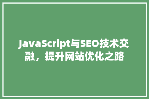 JavaScript与SEO技术交融，提升网站优化之路