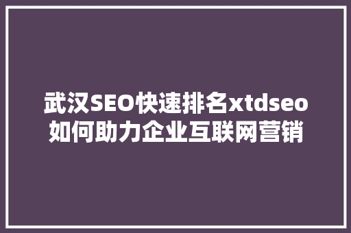 武汉SEO快速排名xtdseo如何助力企业互联网营销