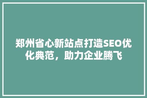 郑州省心新站点打造SEO优化典范，助力企业腾飞