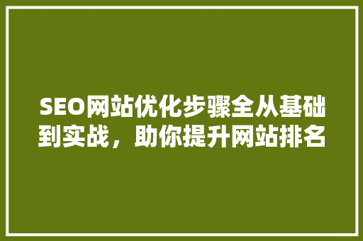 SEO网站优化步骤全从基础到实战，助你提升网站排名