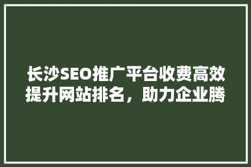 长沙SEO推广平台收费高效提升网站排名，助力企业腾飞