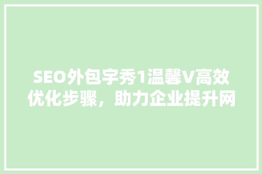 SEO外包宇秀1温馨V高效优化步骤，助力企业提升网络竞争力