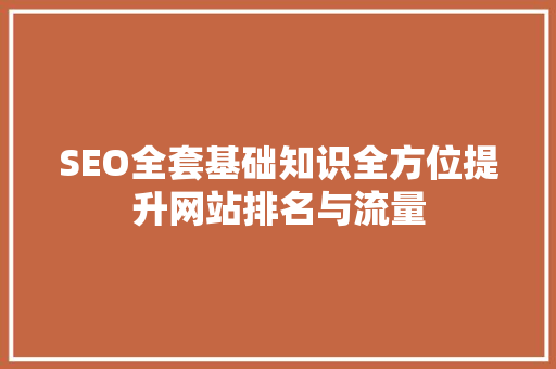 SEO全套基础知识全方位提升网站排名与流量
