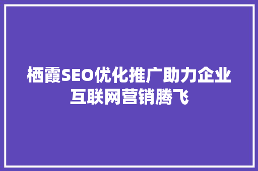 栖霞SEO优化推广助力企业互联网营销腾飞