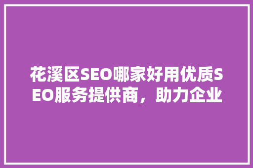 花溪区SEO哪家好用优质SEO服务提供商，助力企业腾飞