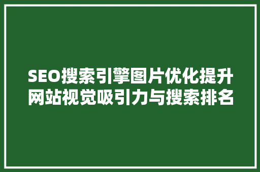 SEO搜索引擎图片优化提升网站视觉吸引力与搜索排名的双重步骤