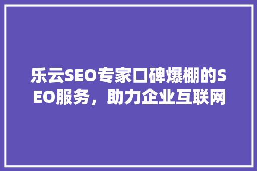 乐云SEO专家口碑爆棚的SEO服务，助力企业互联网营销新高度