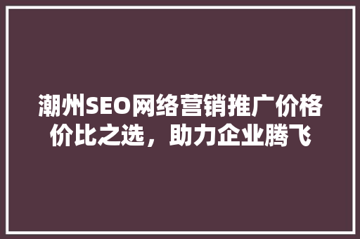 潮州SEO网络营销推广价格价比之选，助力企业腾飞