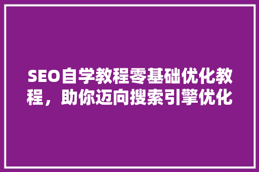 SEO自学教程零基础优化教程，助你迈向搜索引擎优化高手之路  第1张