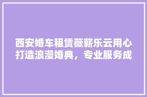 西安婚车租赁薇薪乐云用心打造浪漫婚典，专业服务成就幸福瞬间  第1张