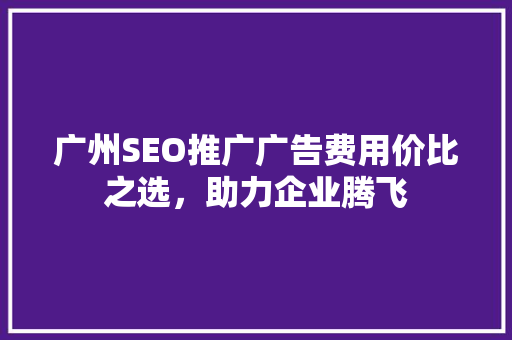 广州SEO推广广告费用价比之选，助力企业腾飞