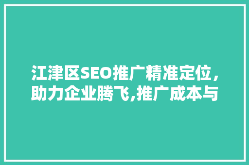 江津区SEO推广精准定位，助力企业腾飞,推广成本与步骤