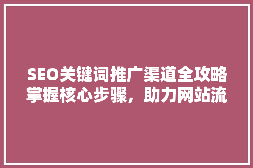SEO关键词推广渠道全攻略掌握核心步骤，助力网站流量翻倍  第1张
