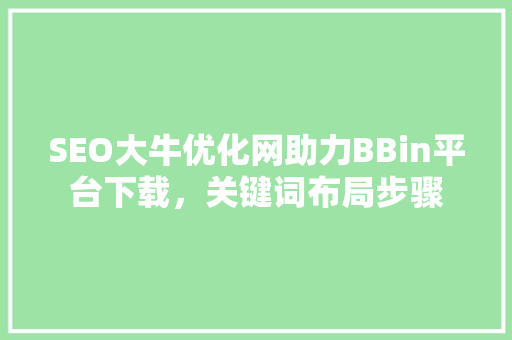 SEO大牛优化网助力BBin平台下载，关键词布局步骤  第1张