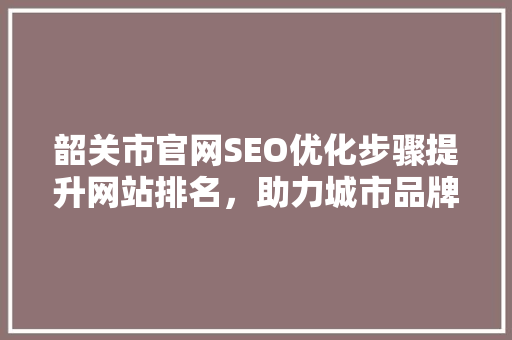 韶关市官网SEO优化步骤提升网站排名，助力城市品牌建设  第1张