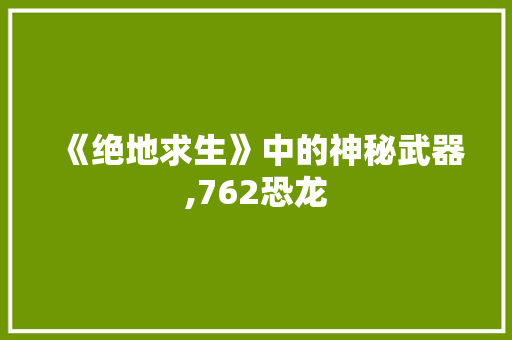 《绝地求生》中的神秘武器,762恐龙  第1张