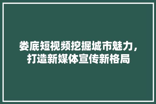 娄底短视频挖掘城市魅力，打造新媒体宣传新格局