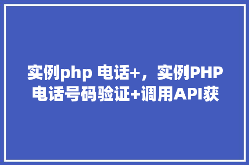 实例php 电话+，实例PHP电话号码验证+调用API获取详细信息  第1张