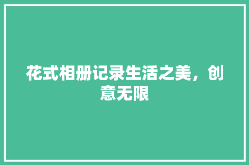 花式相册记录生活之美，创意无限