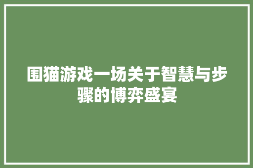 围猫游戏一场关于智慧与步骤的博弈盛宴