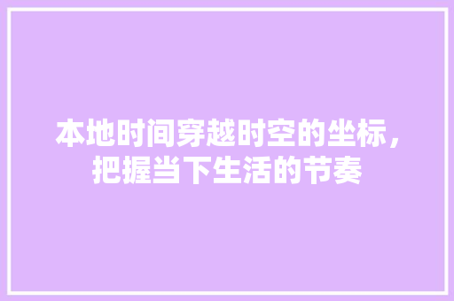 本地时间穿越时空的坐标，把握当下生活的节奏