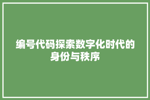 编号代码探索数字化时代的身份与秩序