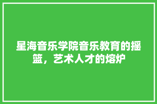 星海音乐学院音乐教育的摇篮，艺术人才的熔炉  第1张