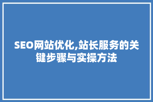 SEO网站优化,站长服务的关键步骤与实操方法